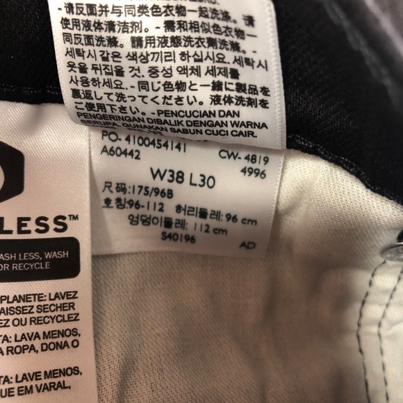 Levi's 559 Black 38x30 Relaxed Straight Jeans NWT - Picture 11 of 13